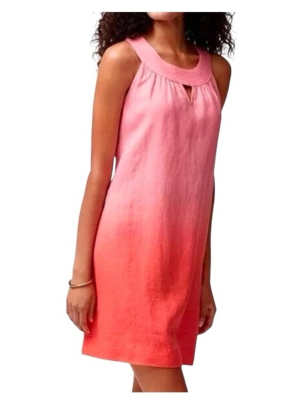 Tommy‎ Bahama 100% Linen Pink/Coral Ombre Dress